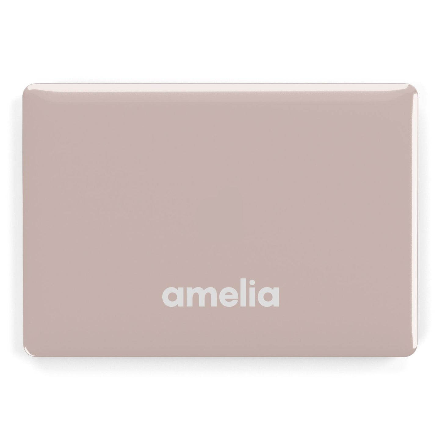 Simple Blush Pink with Name Apple MacBook Case
