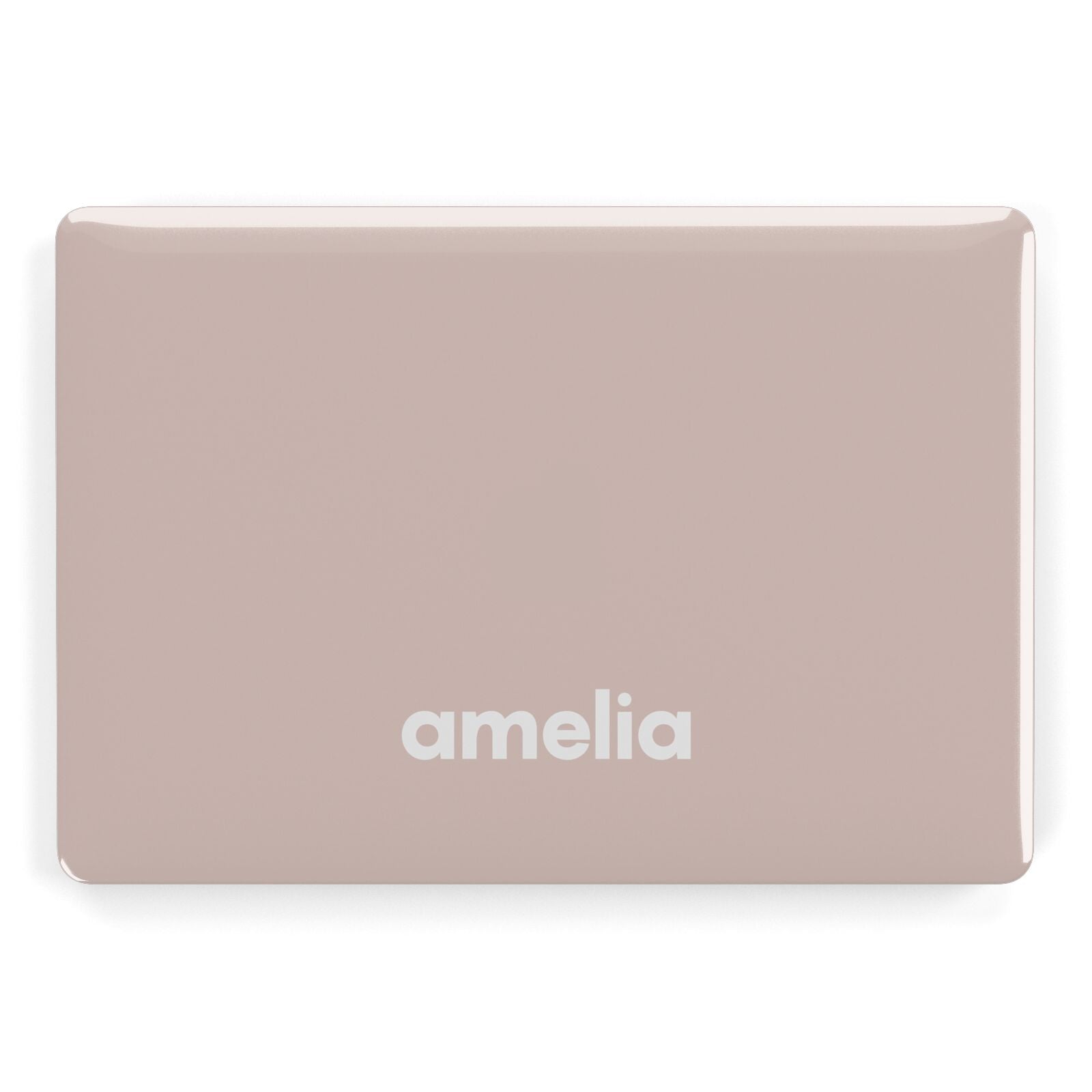 Simple Blush Pink with Name Apple MacBook Case