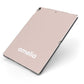 Simple Blush Pink with Name Apple iPad Case on Grey iPad Side View