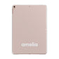 Simple Blush Pink with Name Apple iPad Rose Gold Case