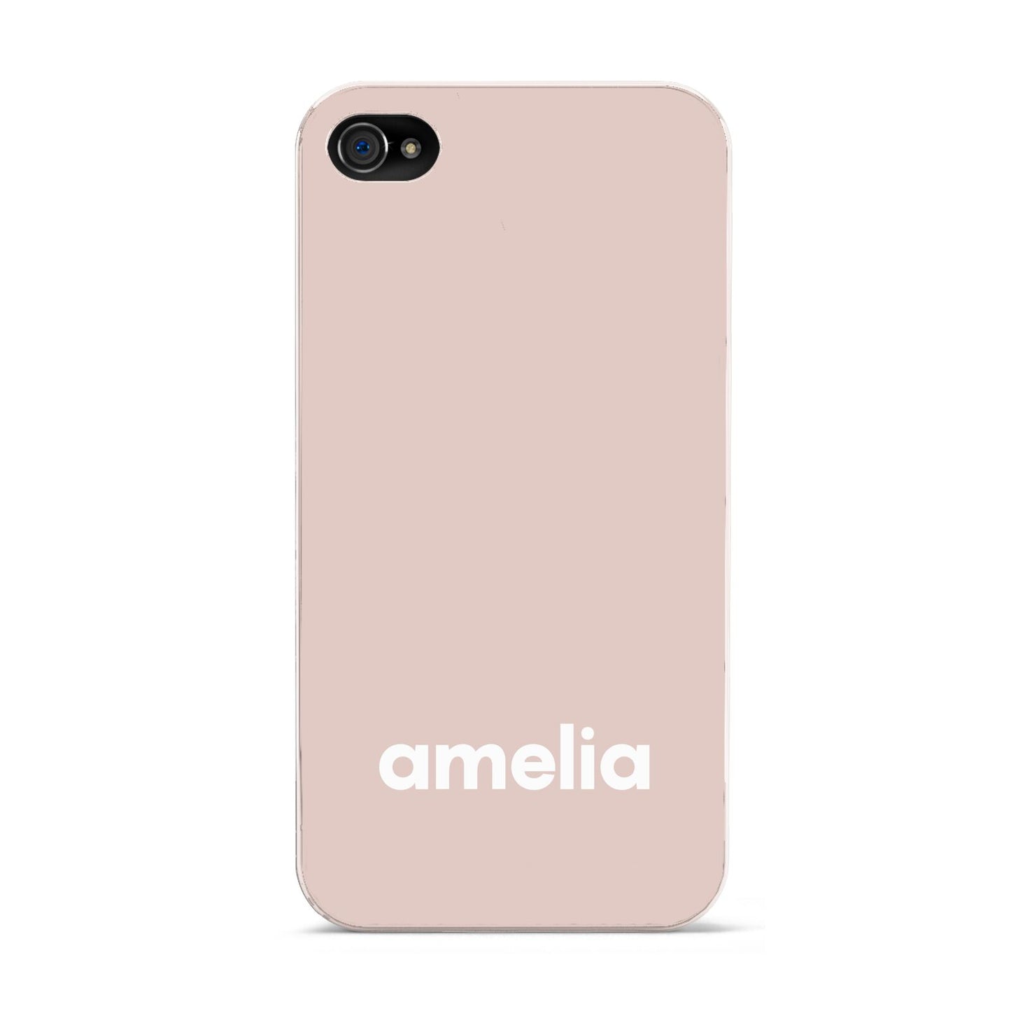 Simple Blush Pink with Name Apple iPhone 4s Case