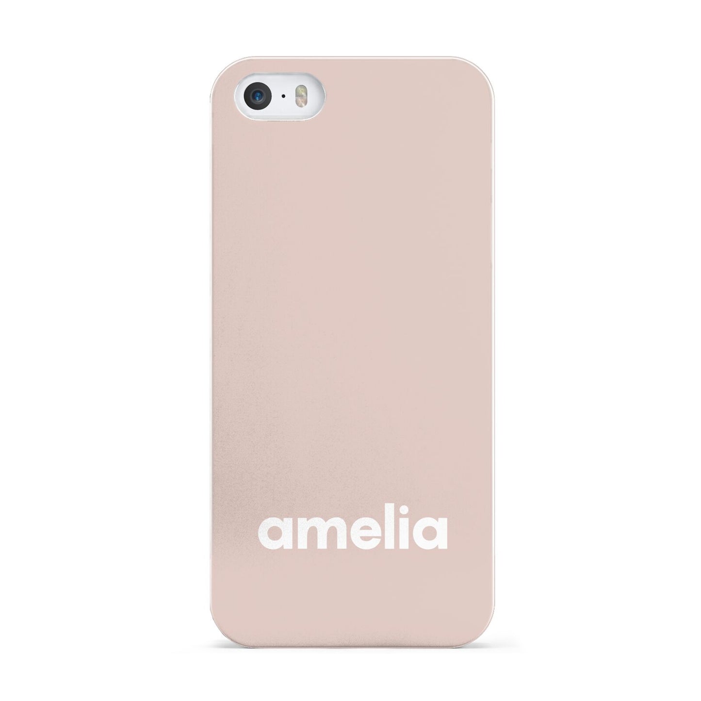 Simple Blush Pink with Name Apple iPhone 5 Case