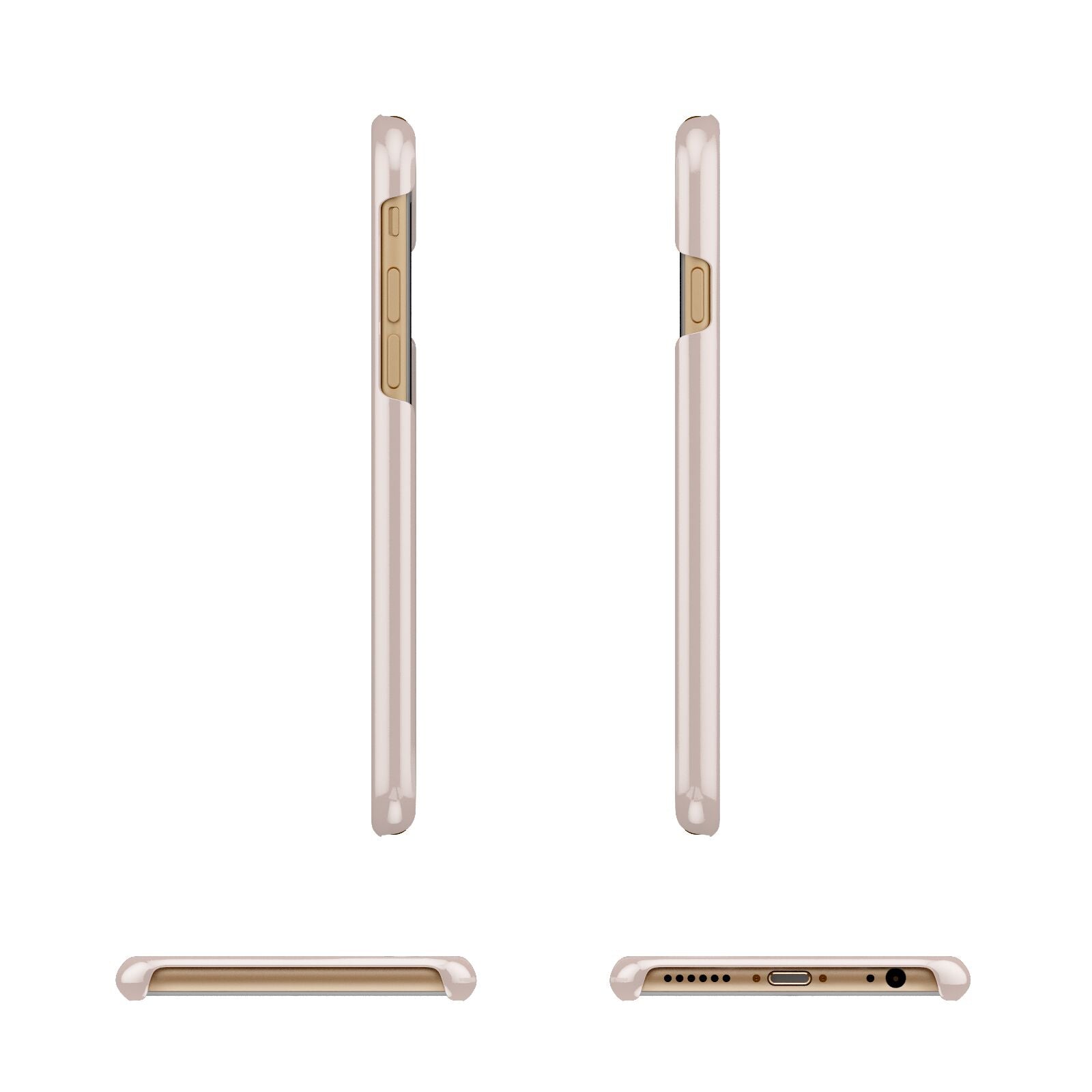 Simple Blush Pink with Name Apple iPhone 6 3D Wrap Snap Case Angled Images