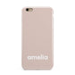 Simple Blush Pink with Name Apple iPhone 6 Plus 3D Tough Case