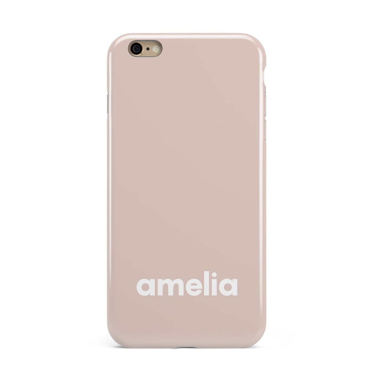 Simple Blush Pink with Name Apple iPhone 6 Plus 3D Tough Case