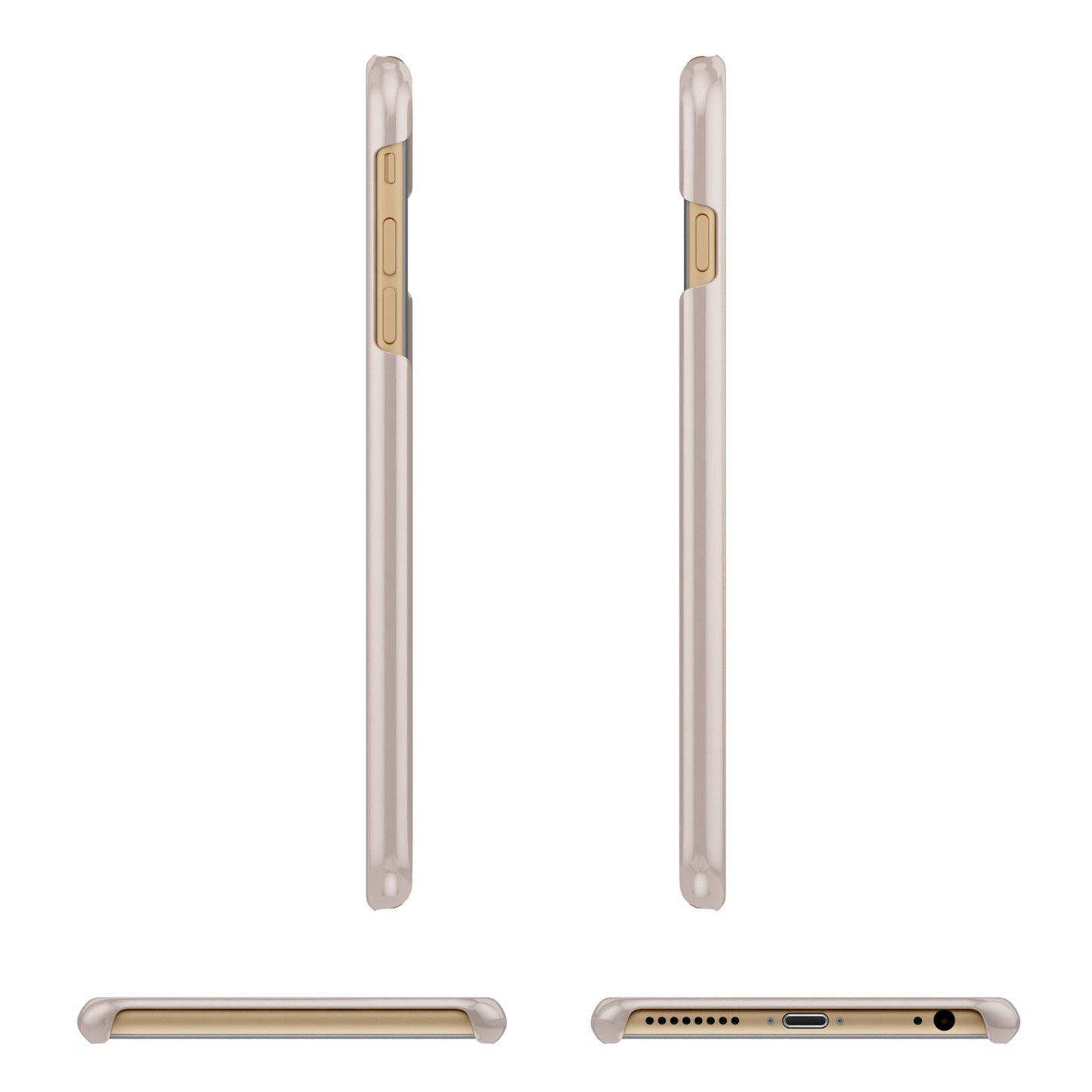 Simple Blush Pink with Name Apple iPhone 6 Plus 3D Wrap Snap Case Angled Images