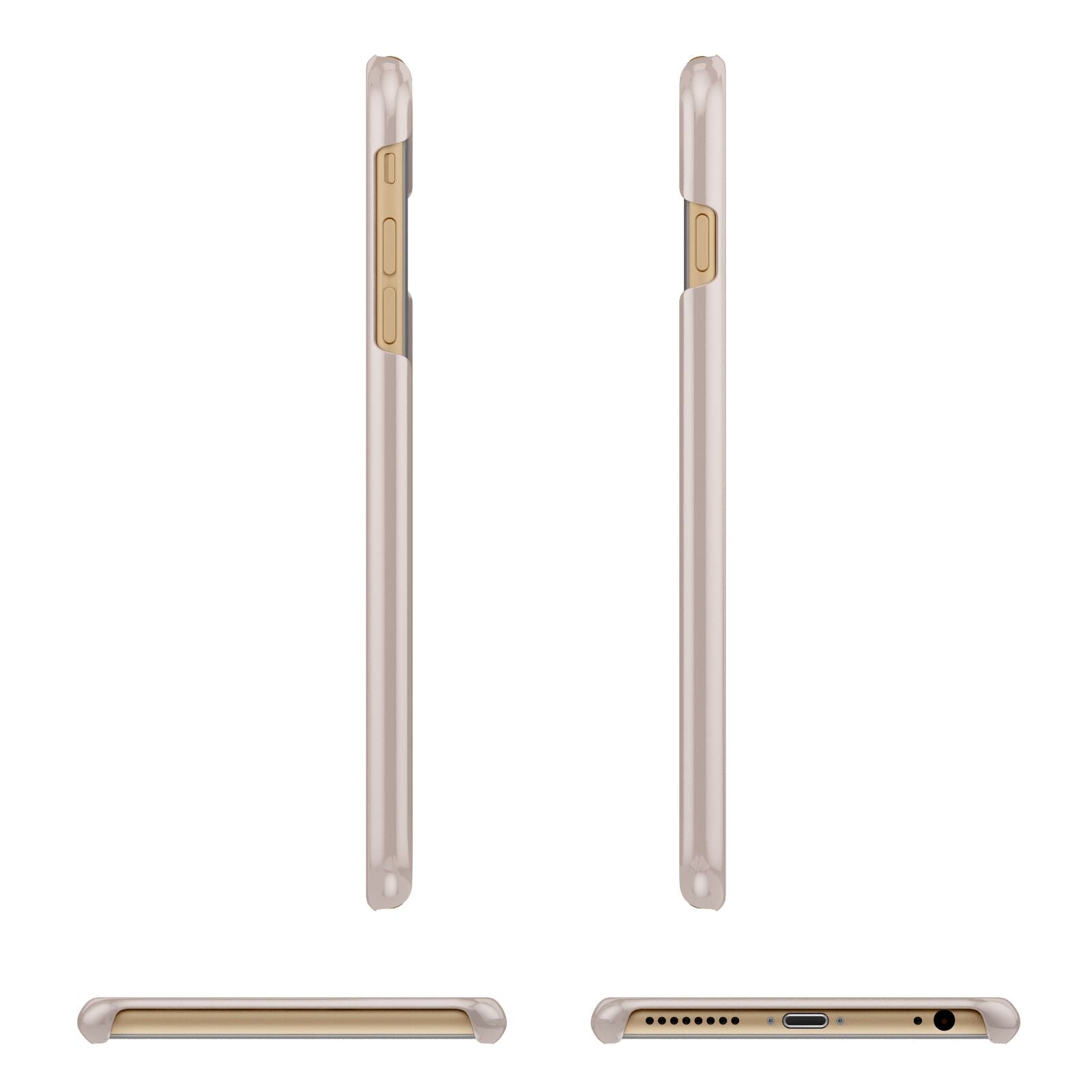 Simple Blush Pink with Name Apple iPhone 6 Plus 3D Wrap Snap Case Angled Images