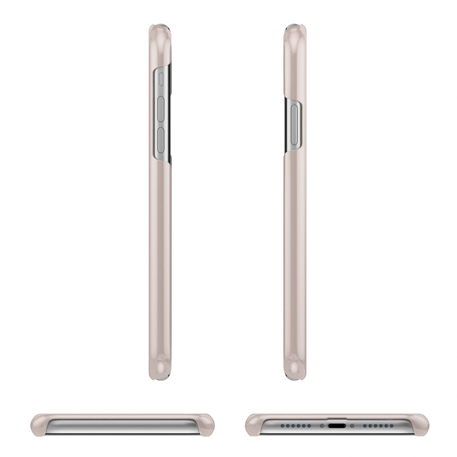 Simple Blush Pink with Name Apple iPhone XR 3D Wrap Snap Case Angled Images on White Phone