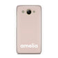 Simple Blush Pink with Name Huawei Y3 2017