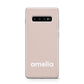 Simple Blush Pink with Name Protective Samsung Galaxy Case