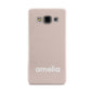 Simple Blush Pink with Name Samsung Galaxy A3 Case