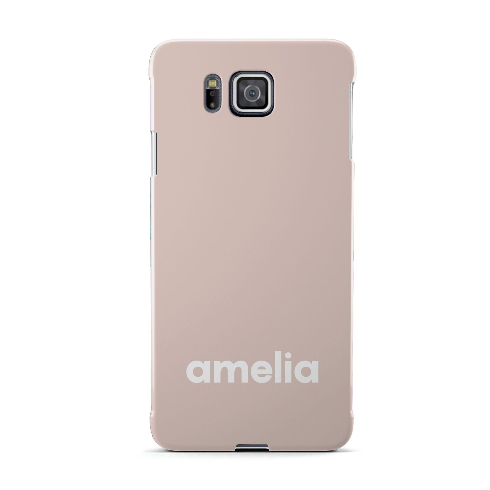 Simple Blush Pink with Name Samsung Galaxy Alpha Case