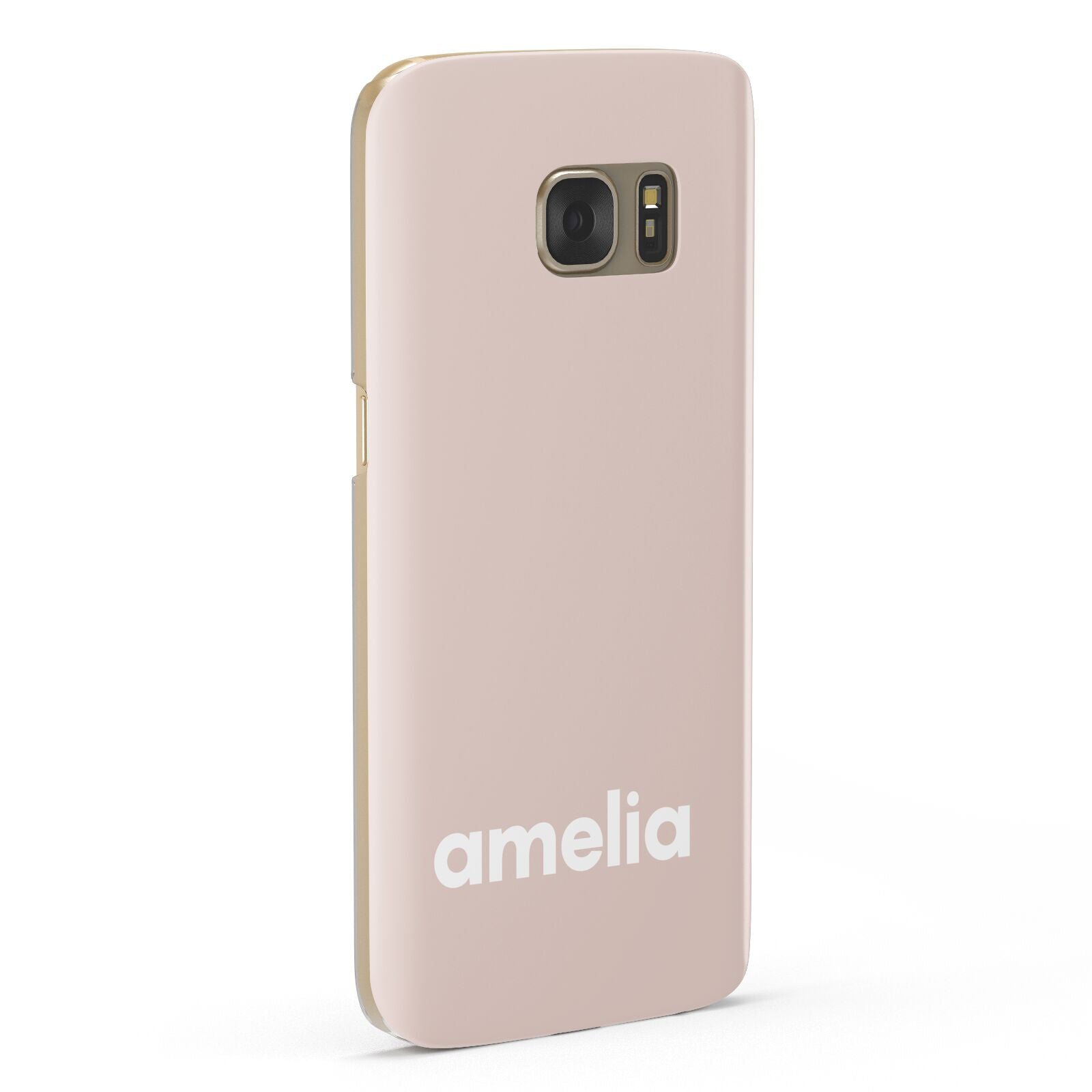 Simple Blush Pink with Name Samsung Galaxy Case Fourty Five Degrees