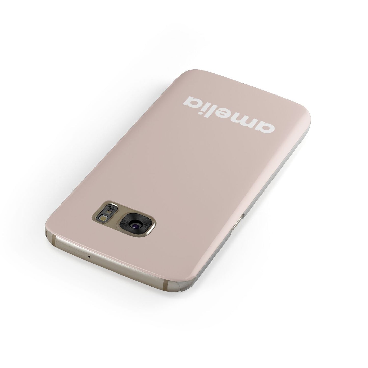 Simple Blush Pink with Name Samsung Galaxy Case Front Close Up