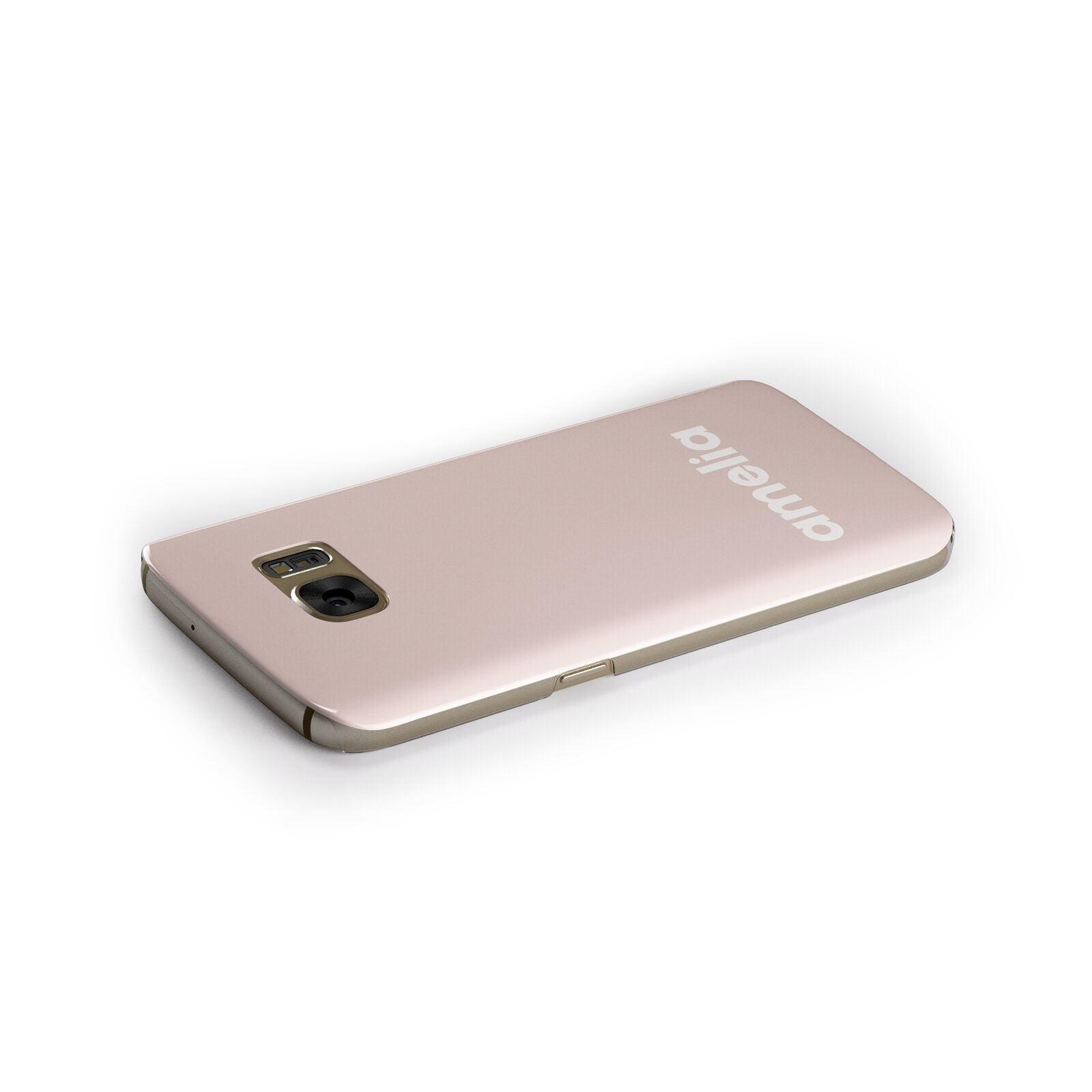 Simple Blush Pink with Name Samsung Galaxy Case Side Close Up