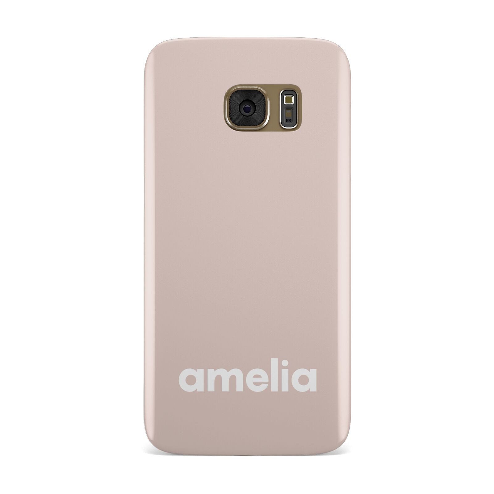Simple Blush Pink with Name Samsung Galaxy Case