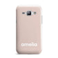 Simple Blush Pink with Name Samsung Galaxy J1 2015 Case