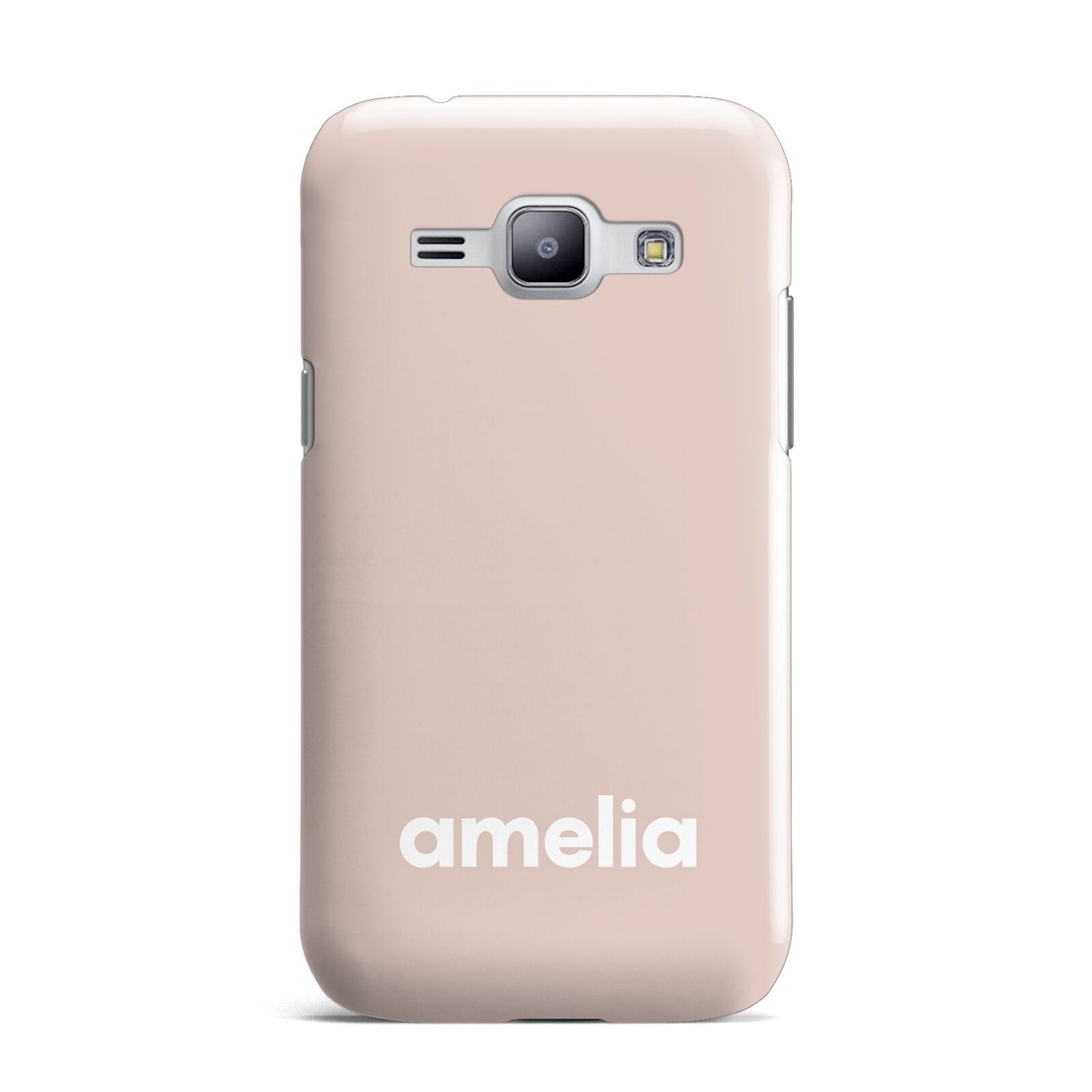 Simple Blush Pink with Name Samsung Galaxy J1 2015 Case