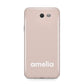 Simple Blush Pink with Name Samsung Galaxy J7 2017 Case