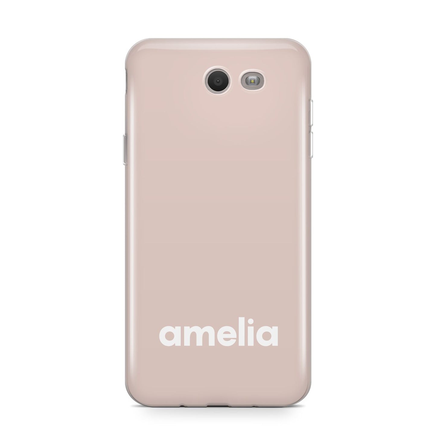 Simple Blush Pink with Name Samsung Galaxy J7 2017 Case