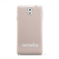 Simple Blush Pink with Name Samsung Galaxy Note 3 Case
