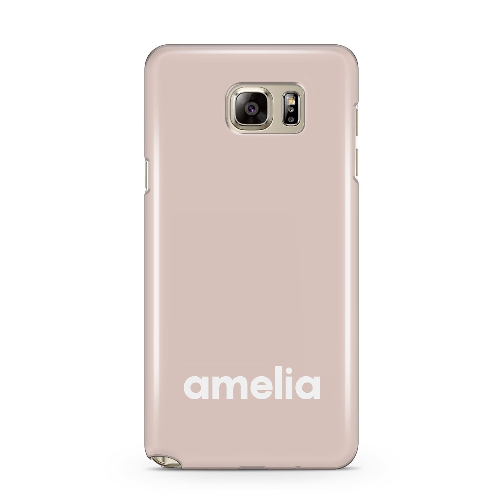 Simple Blush Pink with Name Samsung Galaxy Note 5 Case