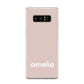 Simple Blush Pink with Name Samsung Galaxy Note 8 Case