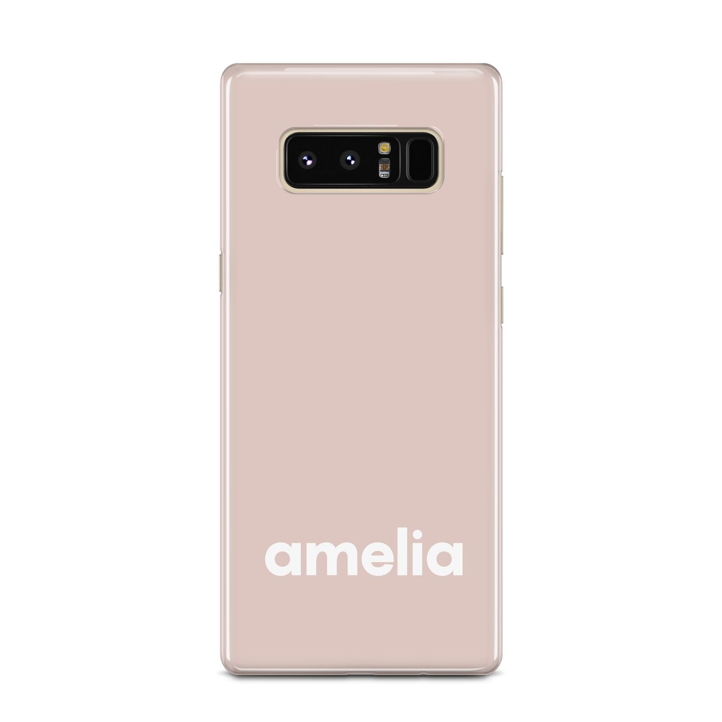 Simple Blush Pink with Name Samsung Galaxy Note 8 Case