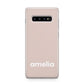 Simple Blush Pink with Name Samsung Galaxy S10 Plus Case