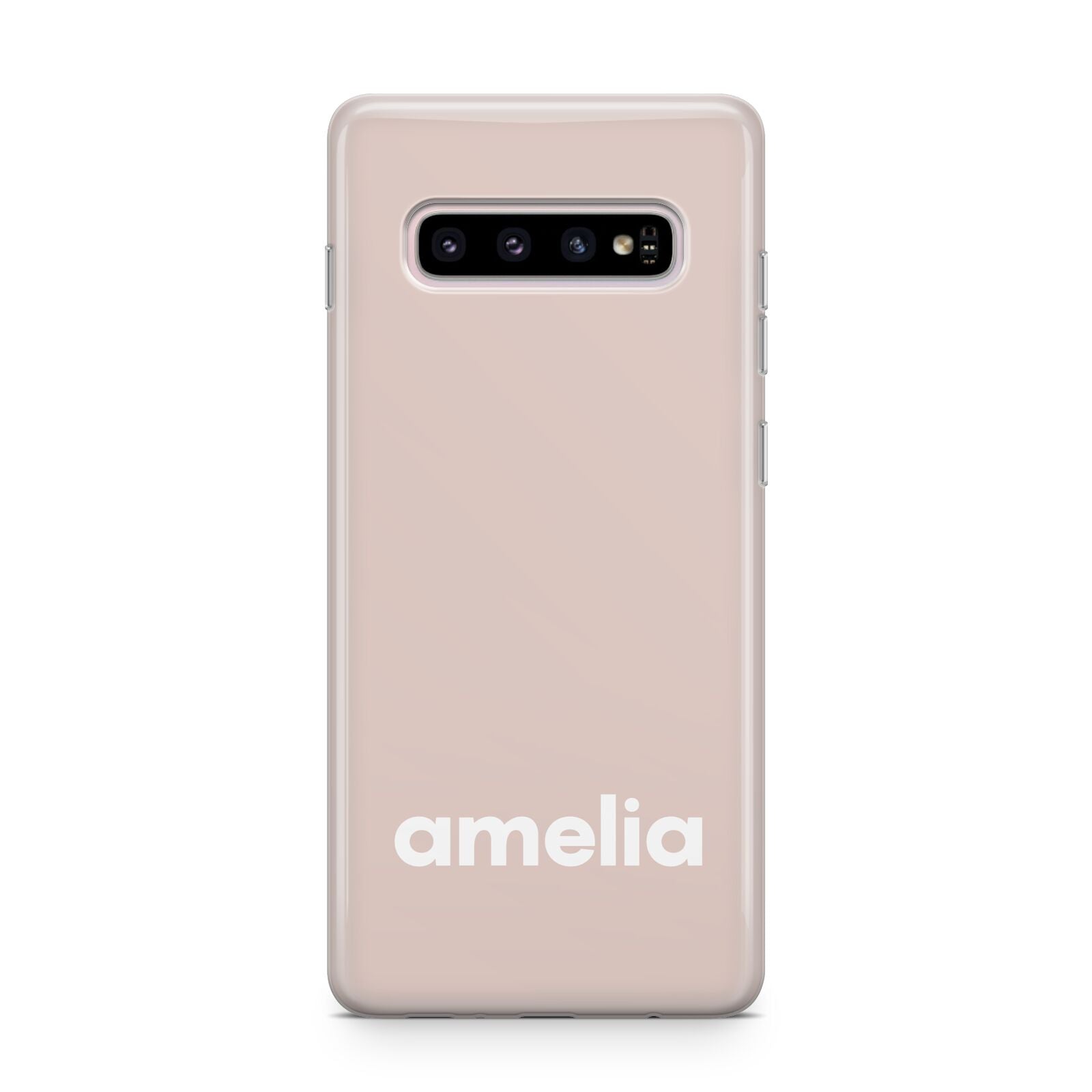 Simple Blush Pink with Name Samsung Galaxy S10 Plus Case