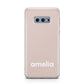 Simple Blush Pink with Name Samsung Galaxy S10E Case