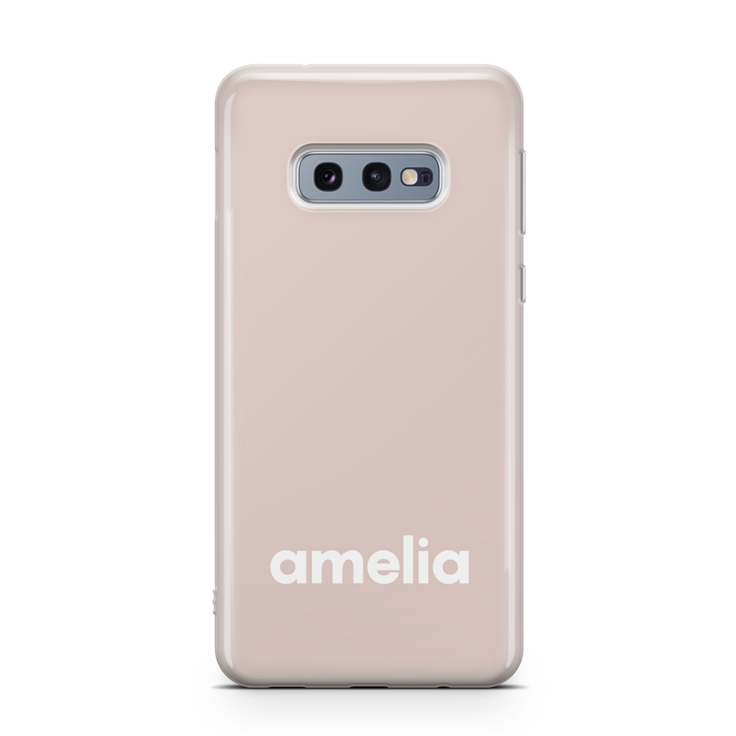 Simple Blush Pink with Name Samsung Galaxy S10E Case