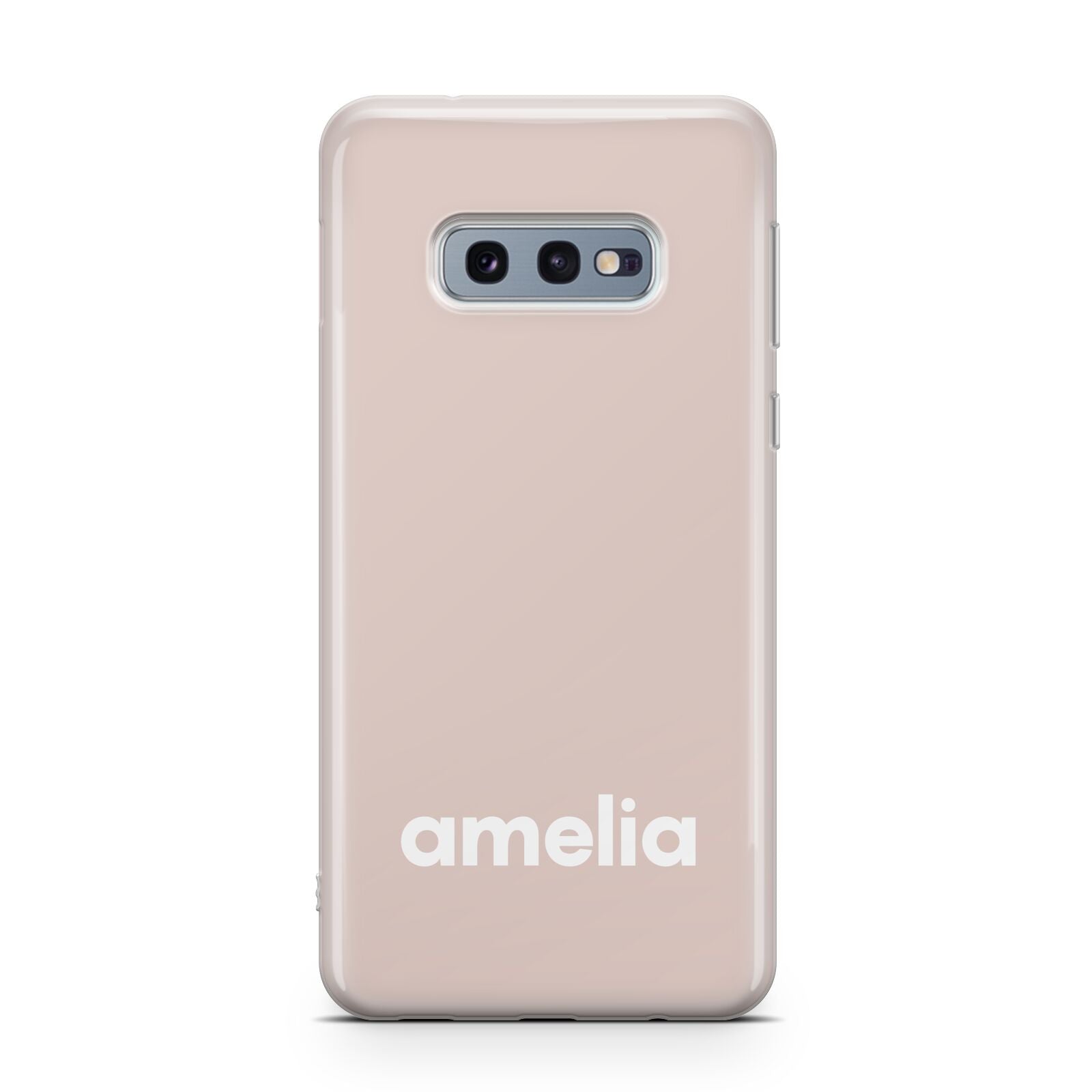 Simple Blush Pink with Name Samsung Galaxy S10E Case