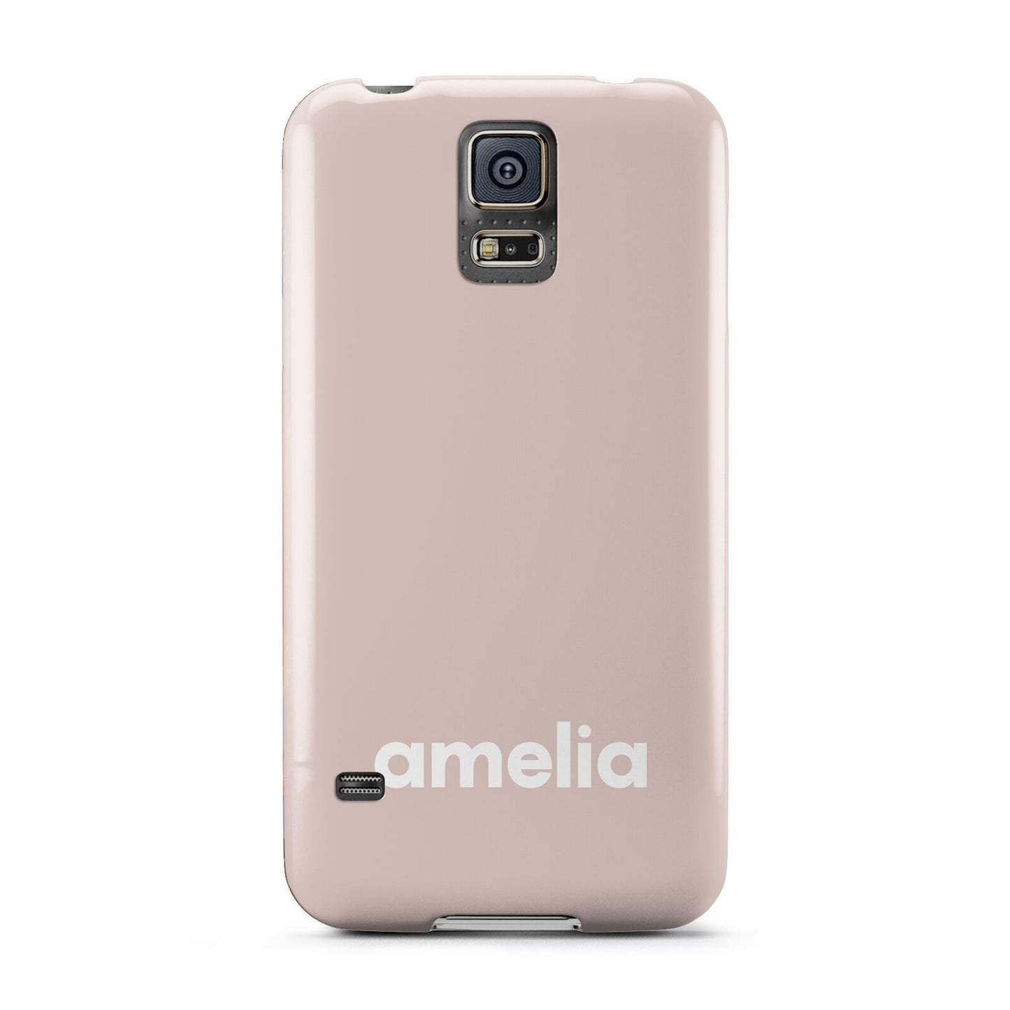 Simple Blush Pink with Name Samsung Galaxy S5 Case