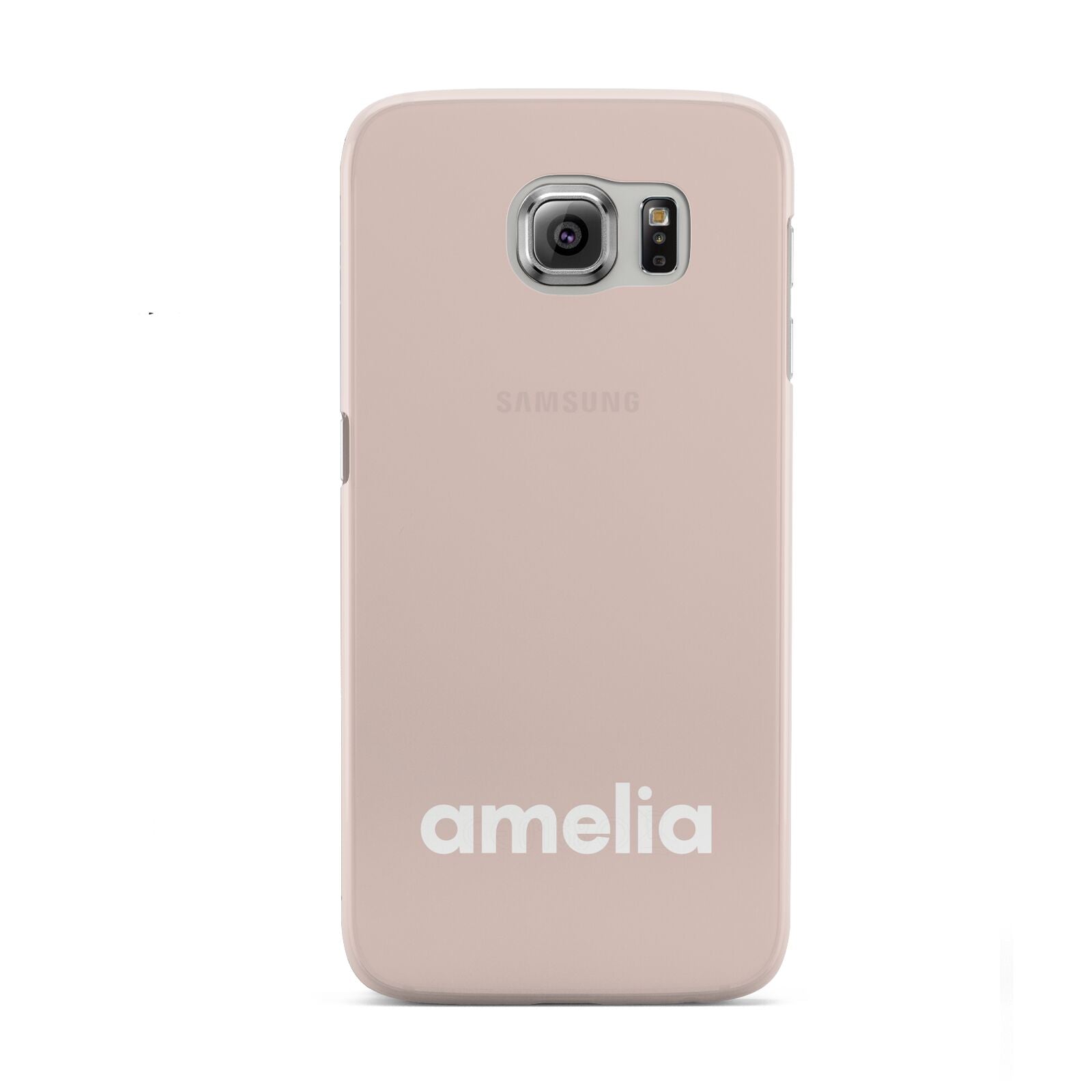 Simple Blush Pink with Name Samsung Galaxy S6 Case
