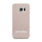 Simple Blush Pink with Name Samsung Galaxy S6 Edge Case