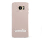 Simple Blush Pink with Name Samsung Galaxy S7 Edge Case