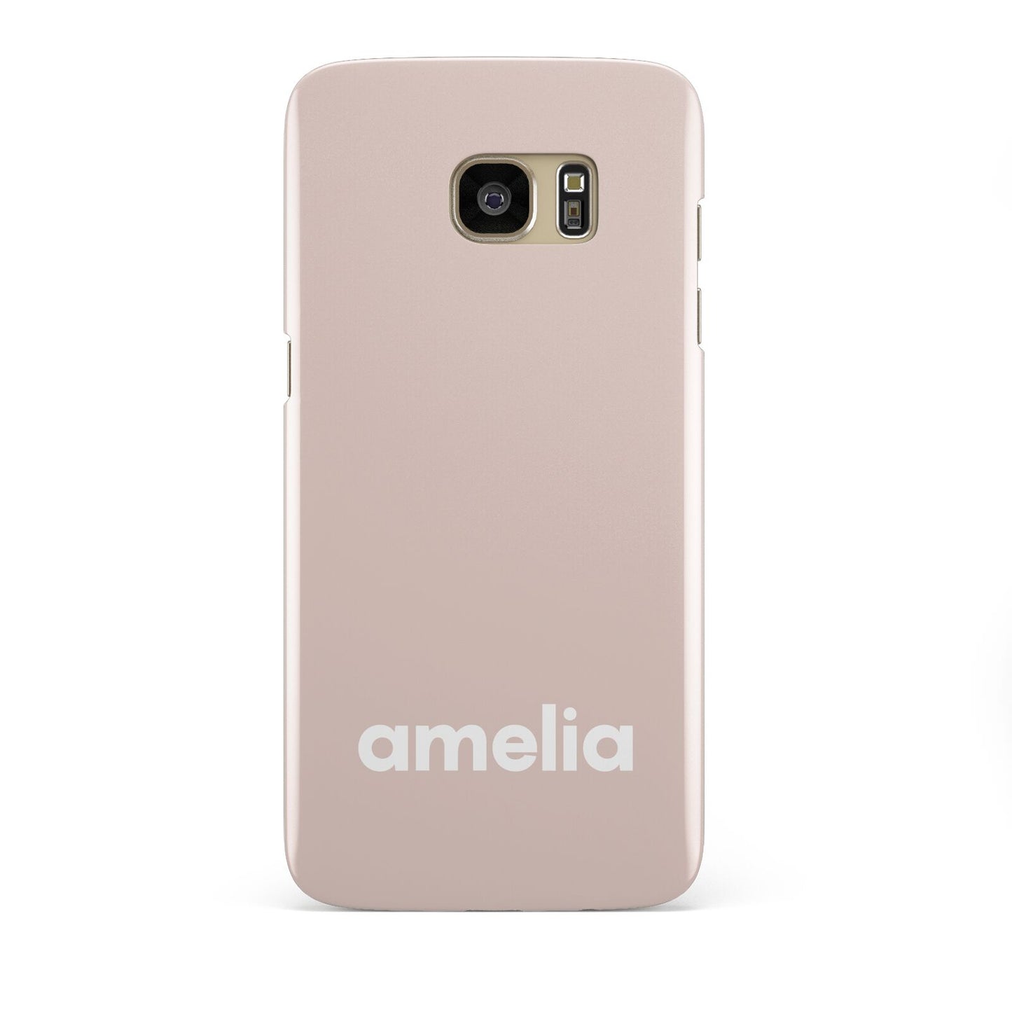 Simple Blush Pink with Name Samsung Galaxy S7 Edge Case
