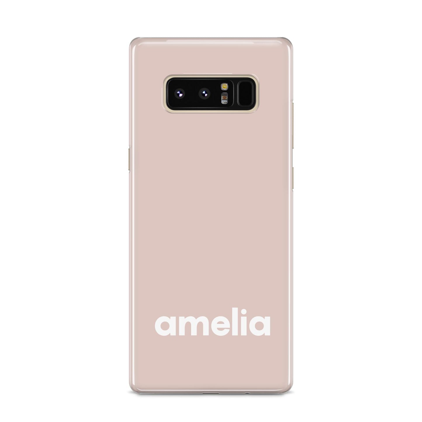 Simple Blush Pink with Name Samsung Galaxy S8 Case