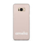 Simple Blush Pink with Name Samsung Galaxy S8 Plus Case