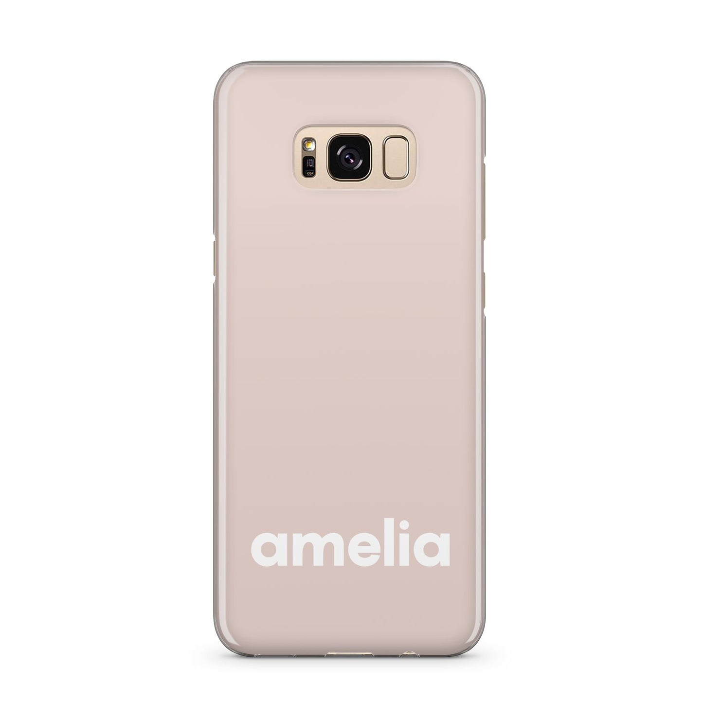 Simple Blush Pink with Name Samsung Galaxy S8 Plus Case