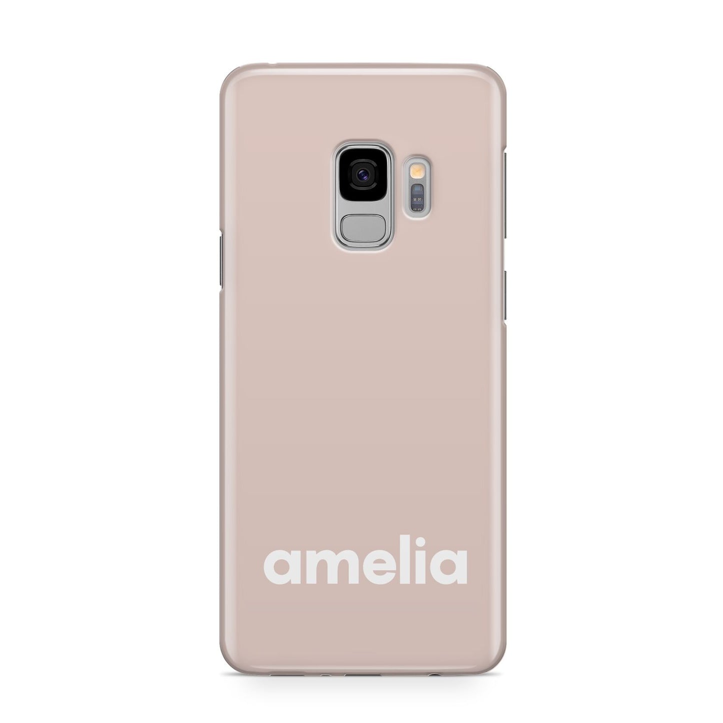 Simple Blush Pink with Name Samsung Galaxy S9 Case