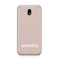 Simple Blush Pink with Name Samsung J5 2017 Case