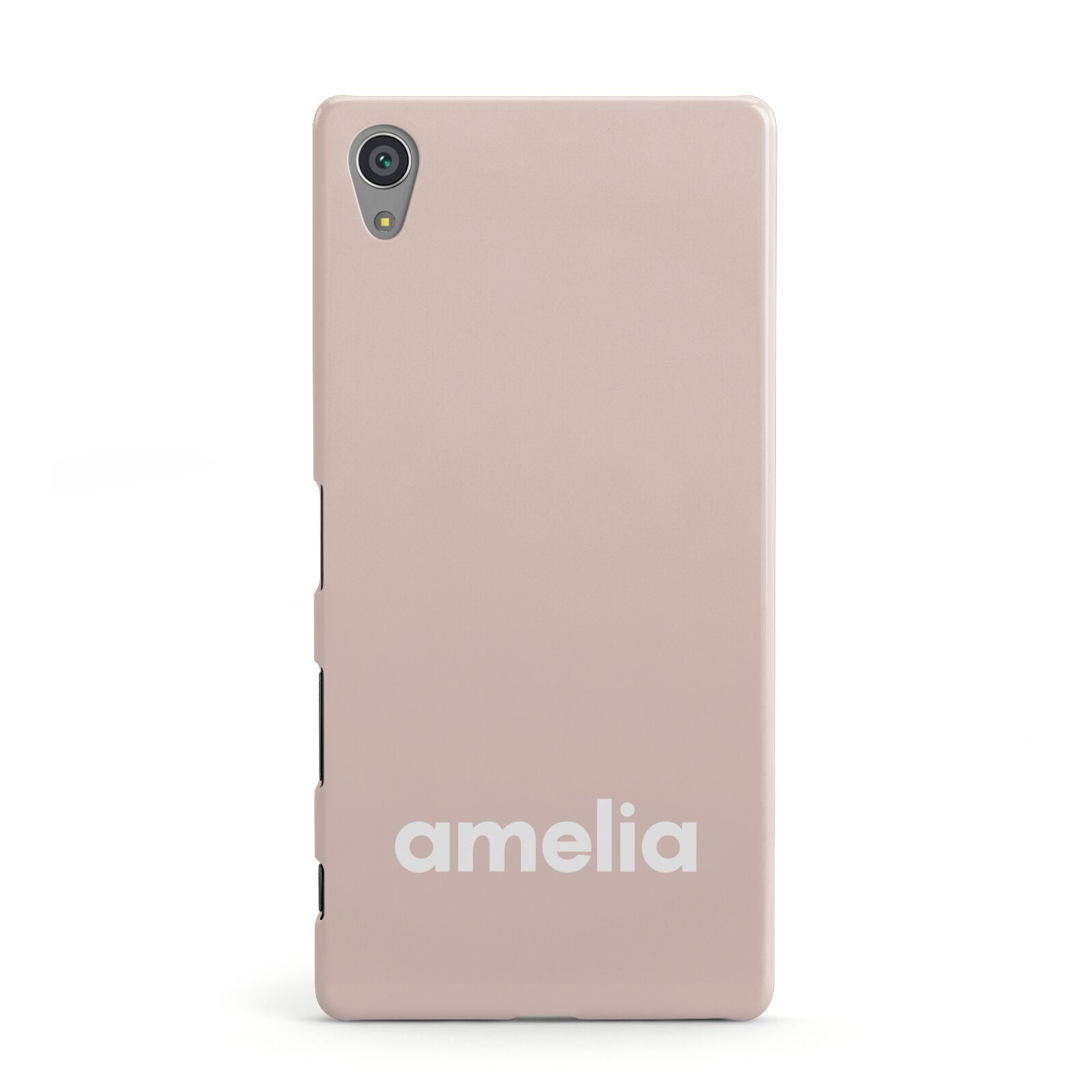 Simple Blush Pink with Name Sony Xperia Case