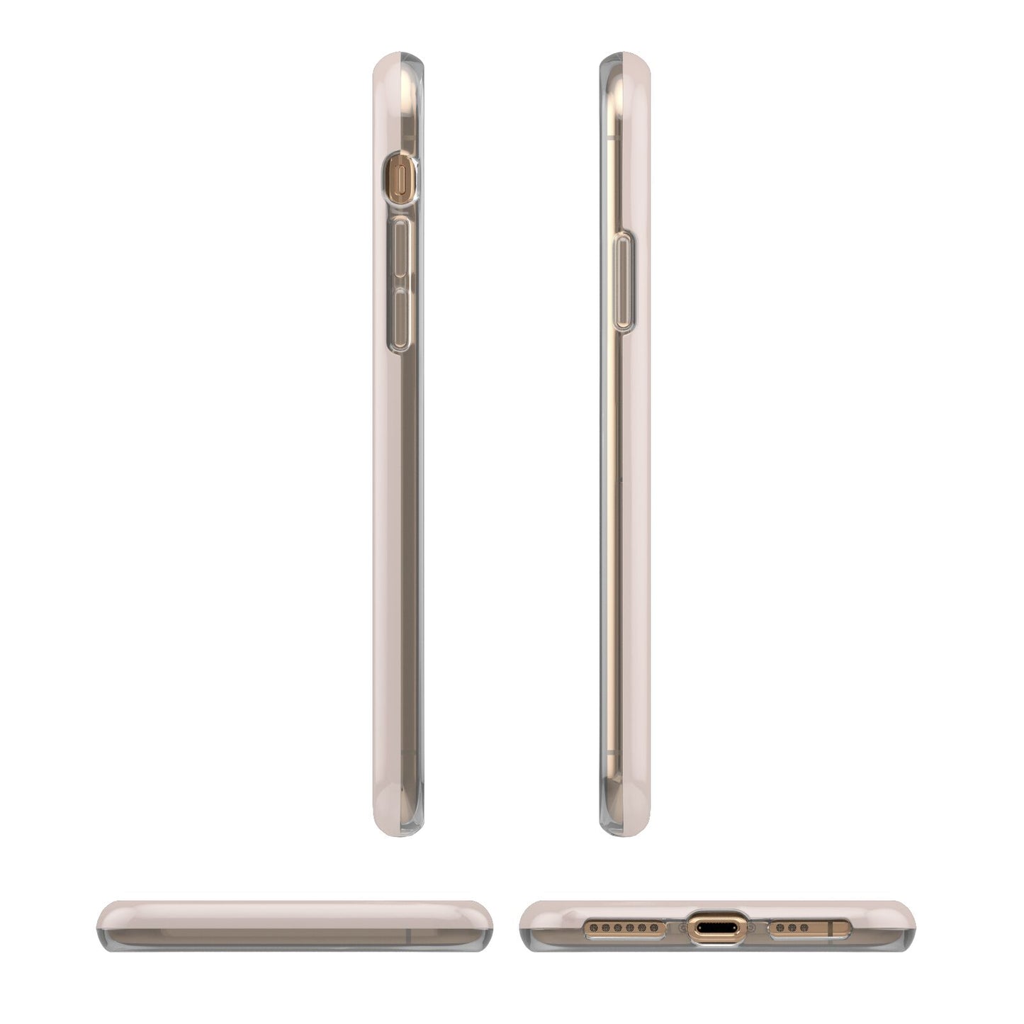 Simple Blush Pink with Name iPhone 11 3D Tough Case Angle Images