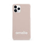 Simple Blush Pink with Name iPhone 11 Pro 3D Snap Case
