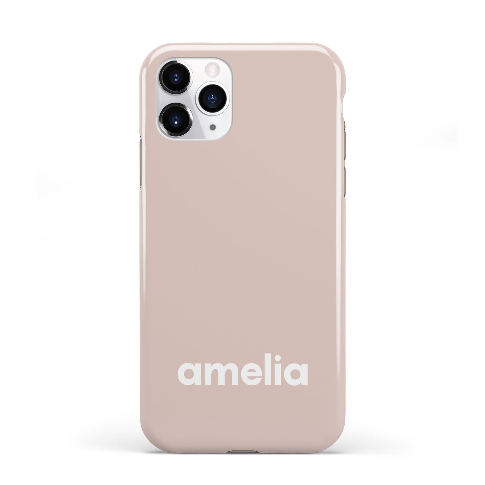Simple Blush Pink with Name iPhone 11 Pro 3D Tough Case