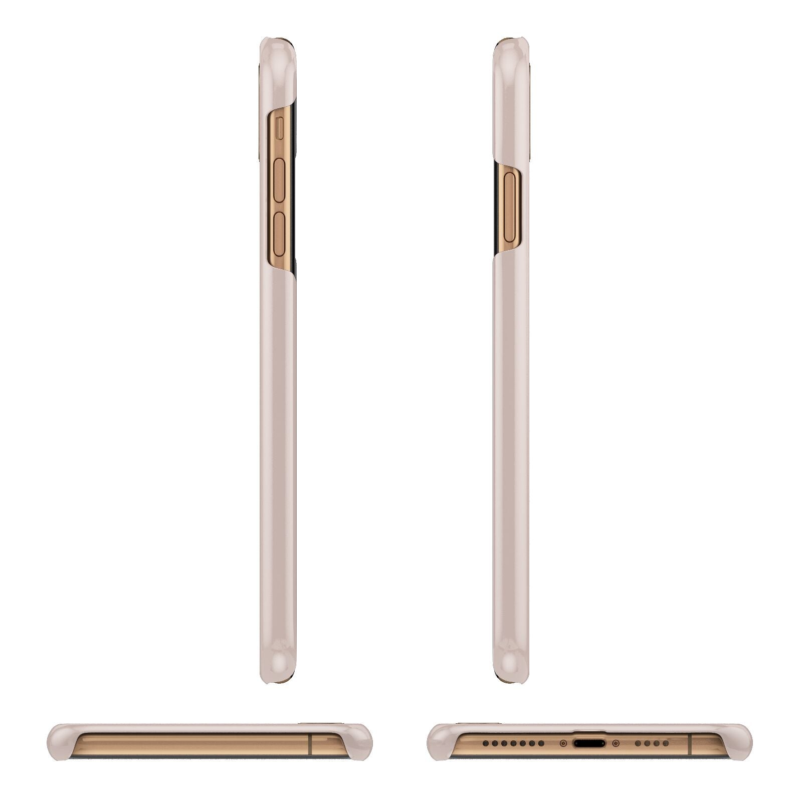 Simple Blush Pink with Name iPhone 11 Pro Max 3D Snap Case Angle Images