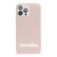 Simple Blush Pink with Name iPhone 13 Pro Max Full Wrap 3D Snap Case