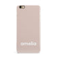 Simple Blush Pink with Name iPhone 6 Plus 3D Snap Case on Gold Phone